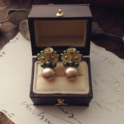 *Last1/limited*fleuron”beige”(pierced earrings・両耳用) 2枚目の画像