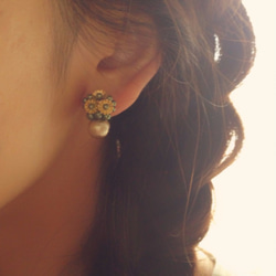 *Last1/limited*fleuron”beige”(pierced earrings・両耳用) 4枚目の画像