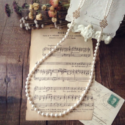 "vintage"petite fleur（long-necklace） 2枚目の画像