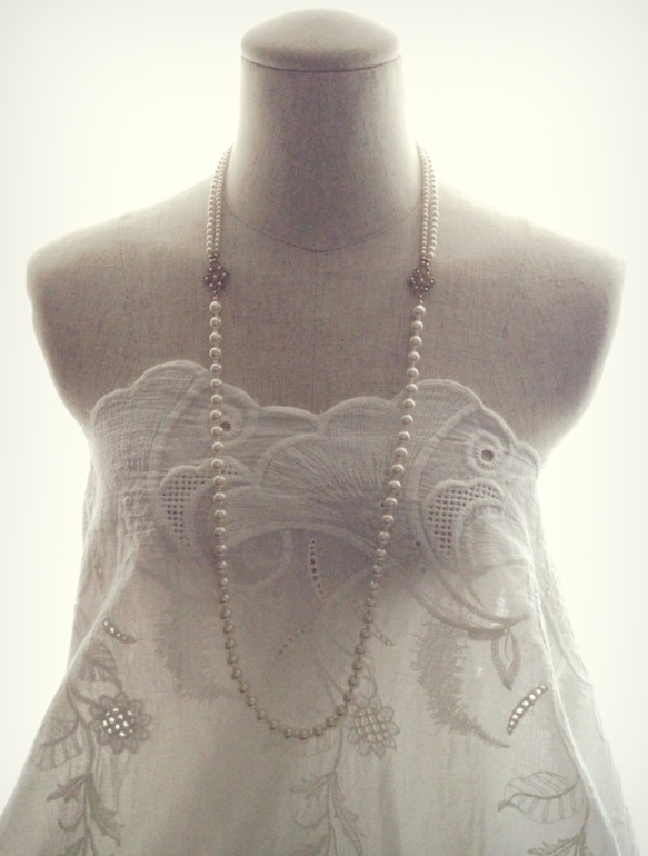 "vintage"petite fleur（long-necklace） 3枚目の画像