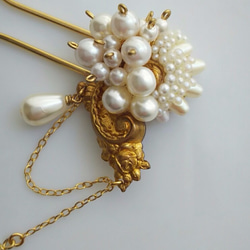 【sold】blanc bijou-kanzashi【簪(かんざし)×パール】 5枚目の画像