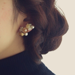 Tarte aux fleur（pierced earrings・両耳用） 5枚目の画像