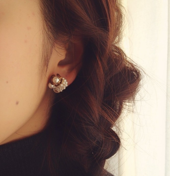floraison（pierced earrings・両耳用） 4枚目の画像
