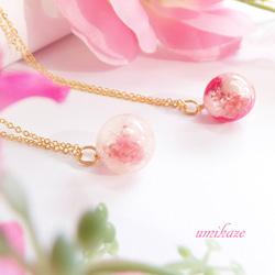 春を感じる桜の一粒ネックレス 4枚目の画像