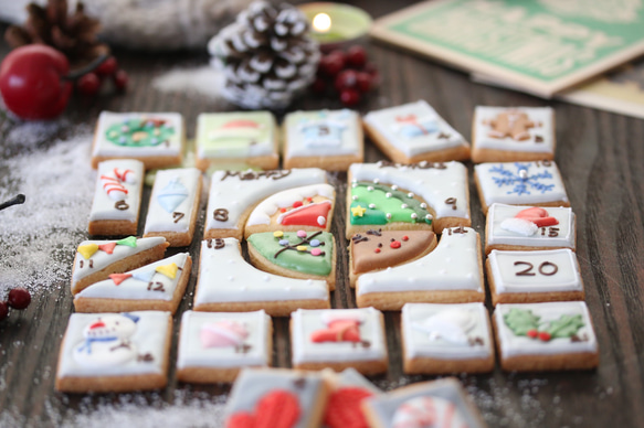 アドベントカレンダーのアイシングクッキー （Advent icingcookie) 3枚目の画像