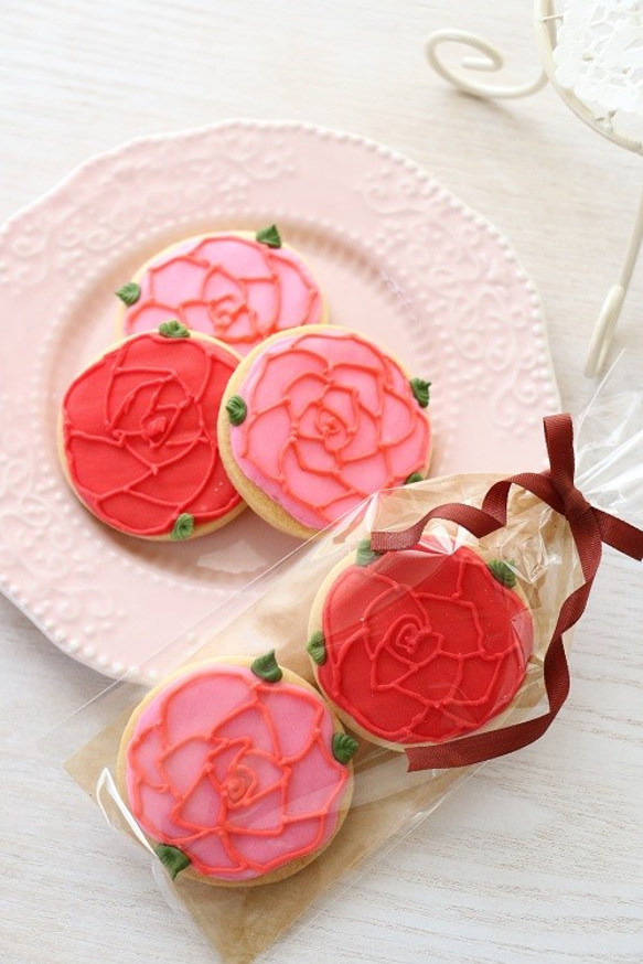 ギフトクッキー ばらのアイシングクッキー<rose icingcookie> 2枚目の画像