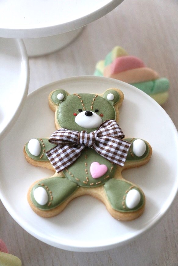 カラフル テディベア アイシンクッキー(coloful Teddy bear's icing cookie) 3枚目の画像