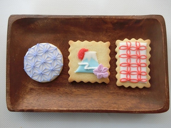 あみ様専用ページ和柄のアイシングクッキー（Japanese pattern icing cookie) 1枚目の画像