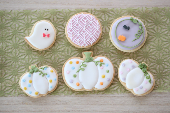 季節限定＜ハロウィンのアイシングクッキー・ゆめかわカラー＞Halloween icingcookies 1枚目の画像