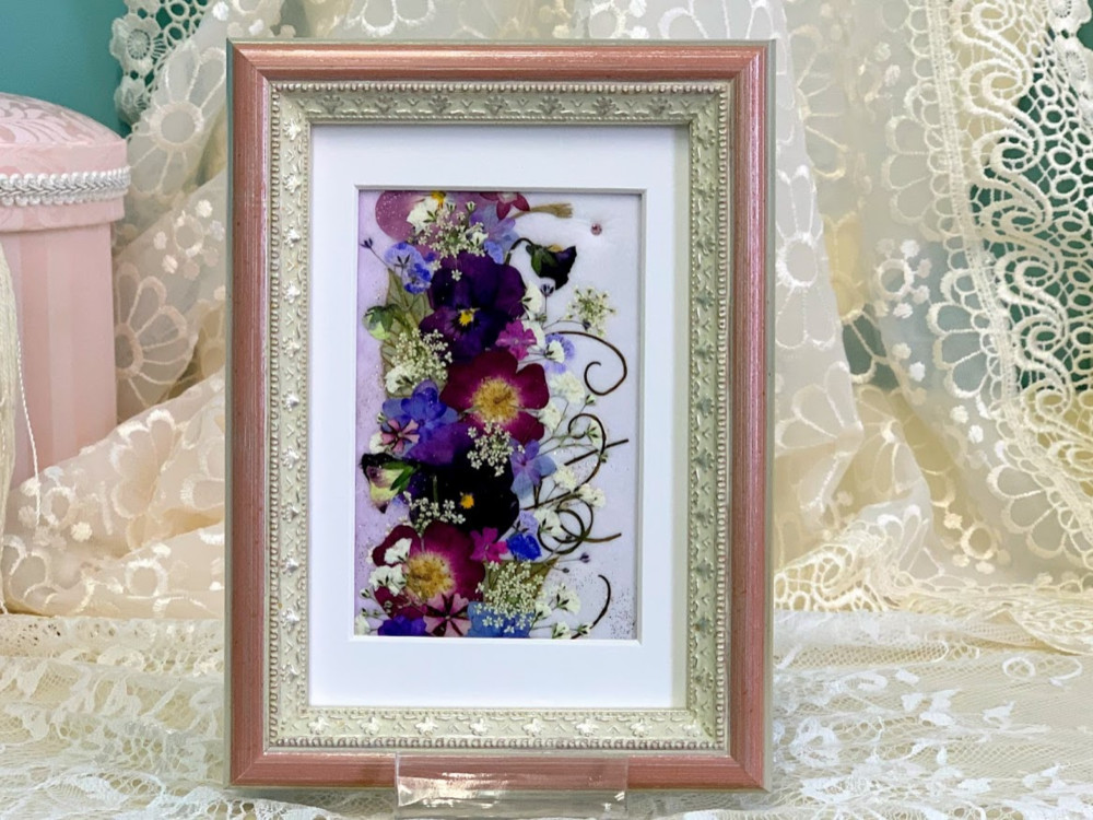押し花 押し花額 押し花アート ひな祭り てまり 和風 和モダン