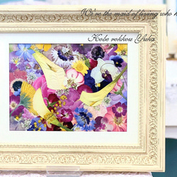 押し花額絵　光線 豪華なフレームの中はまるで絵画のような押し花アート額 その他