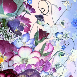 ゴージャスなロココ調フレームの花舞　押し花アート額 3枚目の画像