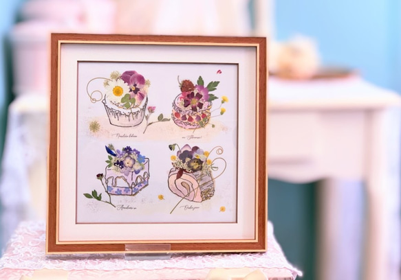 【JYキラキラ様おまとめ】ピンクのお花を運んできたよ♡＊シーグラスアート JYキラキラ様おまとめ】ピンクのお花を運んできたよ