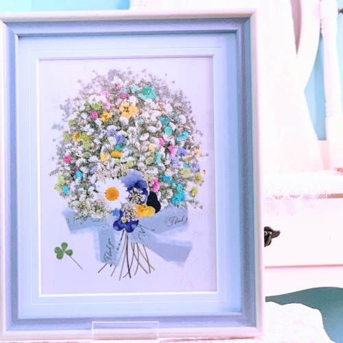 美品　押し花アート額 小さな魅惑の押し花アート額 その他アート 神戸六甲 優花 通販