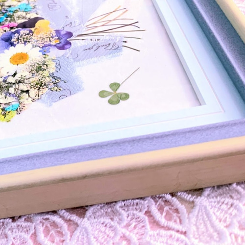 美品　押し花アート額 ロココ調の気品あふれる押し花アート額 ギフト 母の日 その他
