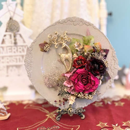 クリスマスのディスプレイ★ハンドメイド アトリエfulufulu | ティルダのクリスマス生地で ワークショップ