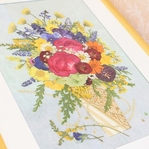 押し花額 ナチュラル枯れないお花 その他アート 神戸六甲 優花