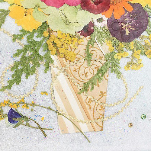 美品　ヴィンテージ　押し花　木製額　大きめ　落ち着いた色合いが素敵な　花　絵 押し花のブラウン ヴィンテージ｜カナックス | カナックス kannax