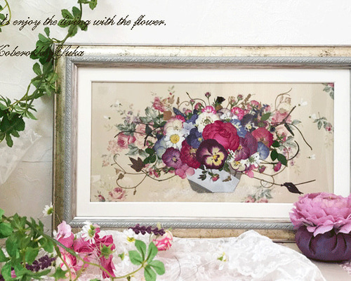 【最終値下げ】押し花アート♡癒やしの風景♡絵画 インテリア 額 額装 アート 最終値下げ】押し花アート♡癒やしの風景♡絵画 インテリア 額