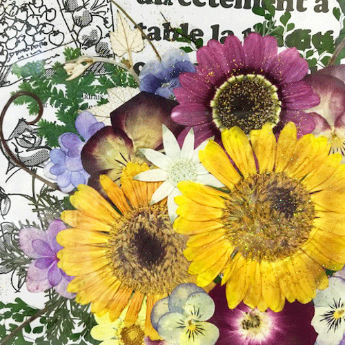 ガーベラのブーケアレンジ 押し花額 インテリアアートフレーム その他