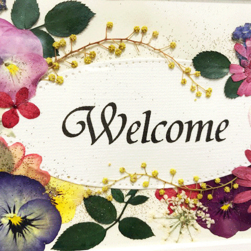 大人おしゃれなウェルカムボード 押し花インテリアアート額 02 立体