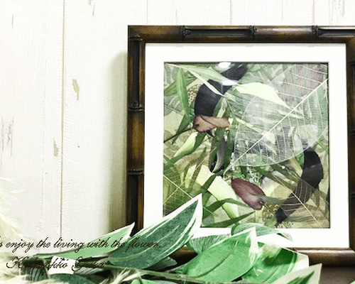 押し花アート　額縁　風景　ハンドメイド ハンドメイド 押し花アート 額縁 花火の通販 by miaya flowers