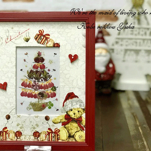 クリスマス押し花アート額 10 その他アート 神戸六甲 優花 通販