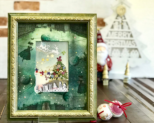 手作り　押し花額　57cm×47cm オーダーメイド押し花額 ～額サイズおよそ30㎝前後