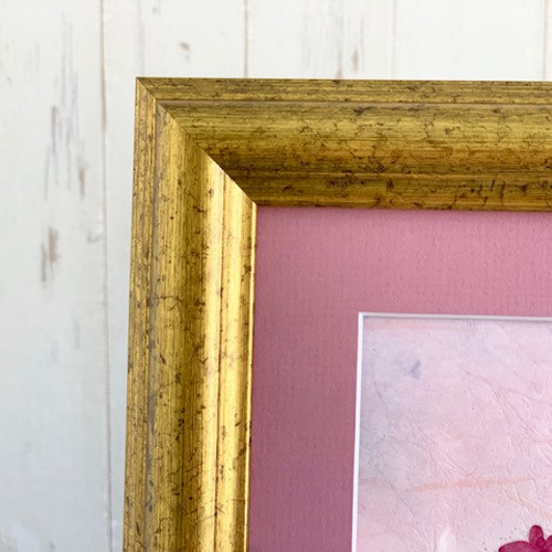 箔押し絵　花と御所車 箔押し絵 花と御所車 8a95c1ad185c65922817bd2507d825