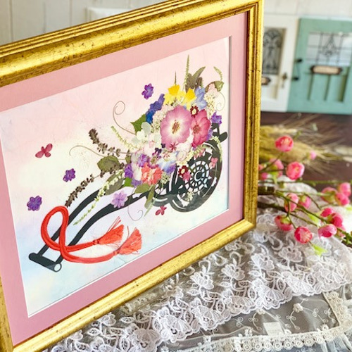 額付き押し花アート インテリア押し花アート額07 その他アート 神戸六甲 優花 通販