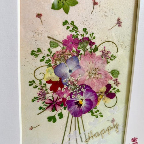 写真と押し花の両方楽しめるブック型 押し花額 その他アート