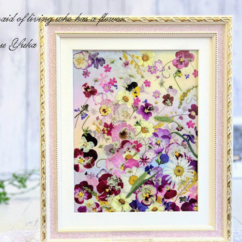 押し花額,誕生日プレゼント,手作り,贈答品,母の日 その他アート 神戸