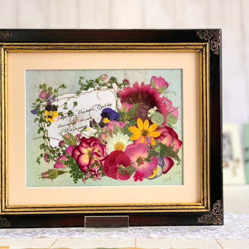 額付き押し花アート 小さな魅惑の押し花アート額 その他アート 神戸六甲 優花 通販