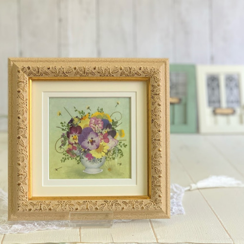美品 押し花アート額 - メルカリ
