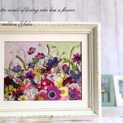 【予約販売】本 ほんのり虹色の空にお花がいっぱい！押し花アート額 その他 絵画
