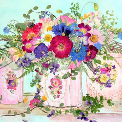 お花いっぱい！華麗で豪華な押し花デザインアート額 5枚目の画像