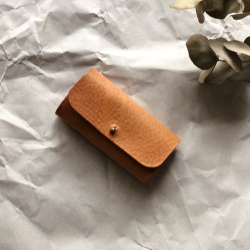 ナチュラルカラーのギボシキーケース イタリアンレザー 手縫い キー  