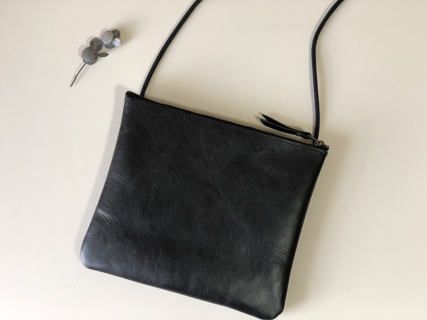 サコッシュ、ポシェット ファスナー付き 受注製作