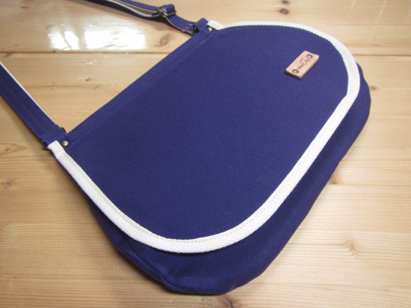 zn-D 京都ちどりかばん 帆布製 ミニショルダーバッグ 雑嚢 ザツノウ 紫パープル 4枚目の画像