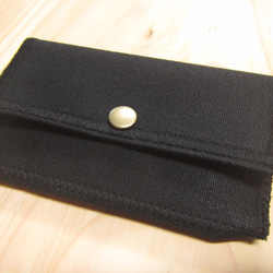 cc-1 京都ちどりかばん 帆布製 名刺ケース カードホルダー 黒/桜 3枚目の画像