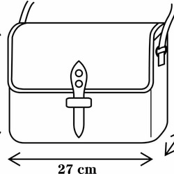 訂單生產/鋅-B5京都曲折包帆布單肩包M尺寸芥末的波爾卡圓點/藍 第6張的照片