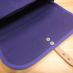 zn-b5s京都Chidori包帆佈單肩包M特殊規格紫色/紫色 第3張的照片