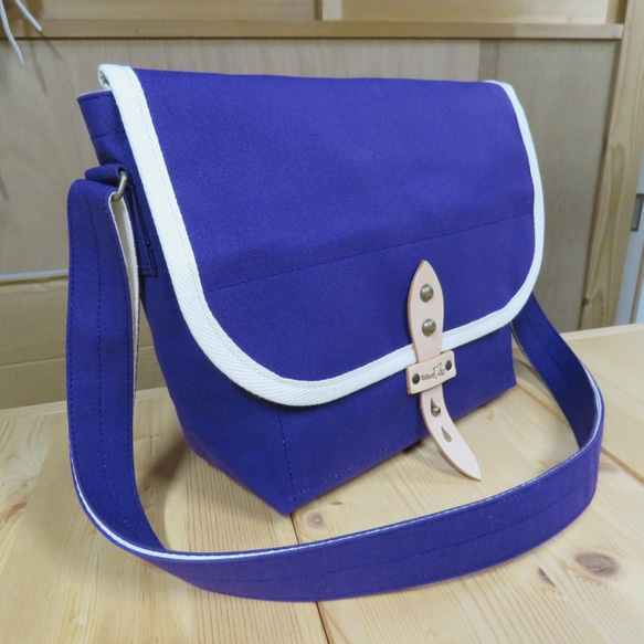 zn-CC Kyoto Chidori手提包帆布製成的CC型紫色/紫色/ Yasuri P. 第4張的照片