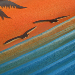 木彫りウェルカムボード「サンセットビーチ」 4枚目の画像