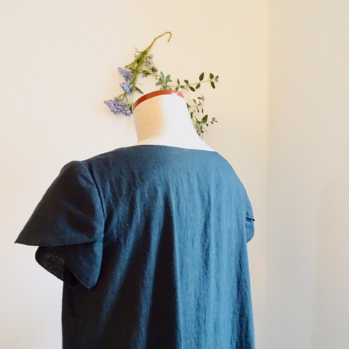 ☆ハンドメイド☆ゆったりラップワンピース☆ブラック☆チューリップ柄 楽天市場】スーパーSALE ワンピース 袖開き リボン 袖リボン