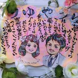 結婚祝い 名前メッセージ＆似顔絵 3枚目の画像