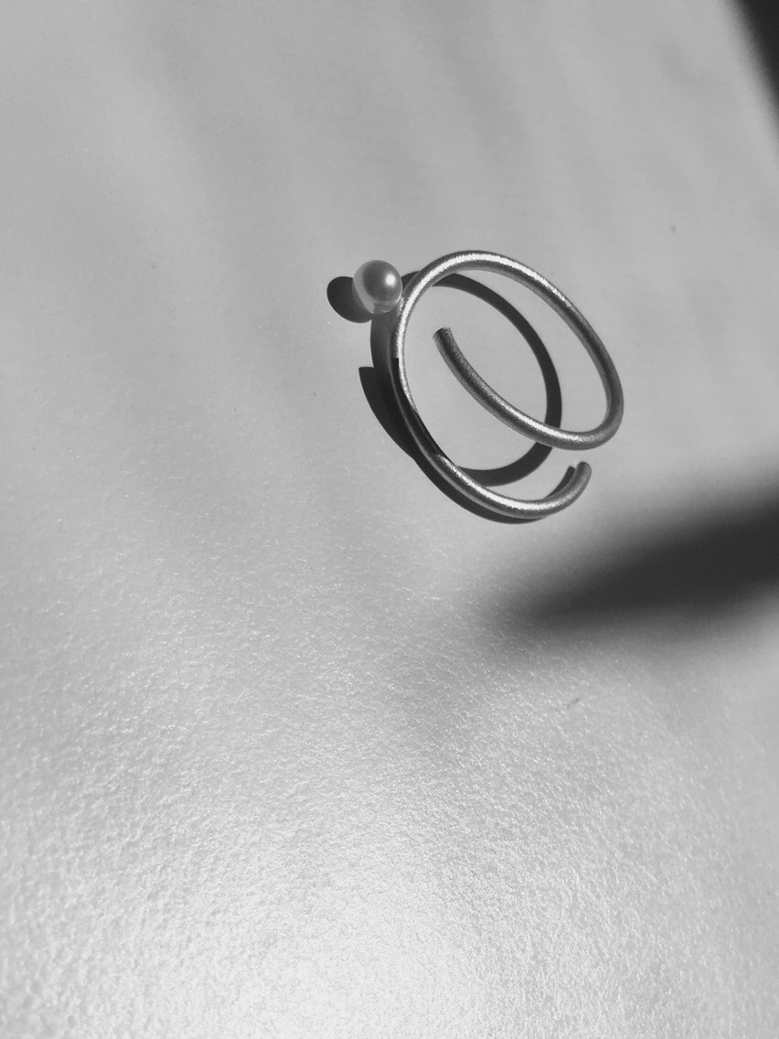 【SV925】pearl文字リング