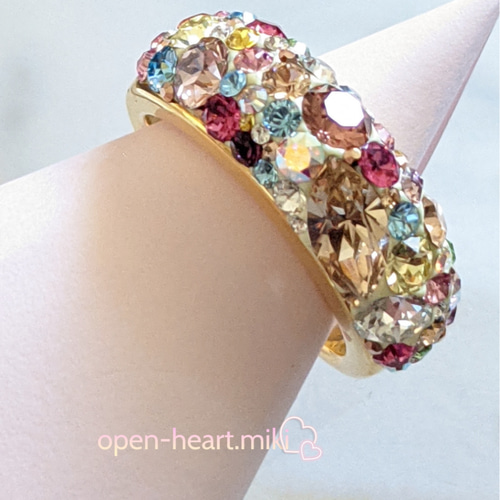 再販14✨【送無】グルーデコリング☆スワロフスキー®クリスタル 再販14✨【送無】グルーデコリング☆スワロフスキー®クリスタル