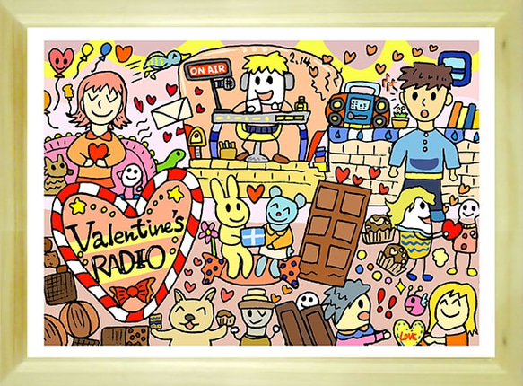 額付きアート「Valentine's RADIO」 1枚目の画像