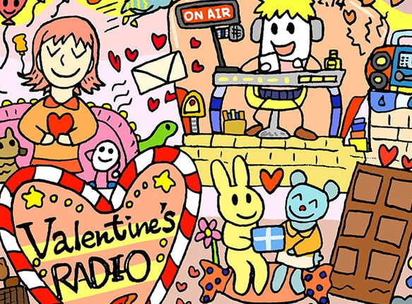 額付きアート「Valentine's RADIO」 2枚目の画像